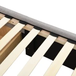 Weston Buttoned Wing Back Upholstered 2-Drawer Storage Bed (Grey Fabric) -Entreprise Cc Shop JAH 03 GREYFAB detail5