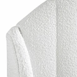 Eleanor White Boucle Upholstered Bed Frame With Domed Headboard -Entreprise Cc Shop JAH 08 ECRU BOU detail2