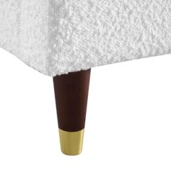 Eleanor White Boucle Upholstered Bed Frame With Domed Headboard -Entreprise Cc Shop JAH 08 ECRU BOU detail4