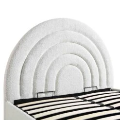 Archer White Boucle Ottoman Storage Bed -Entreprise Cc Shop JAH 09 ECRUBOUCLE detail1