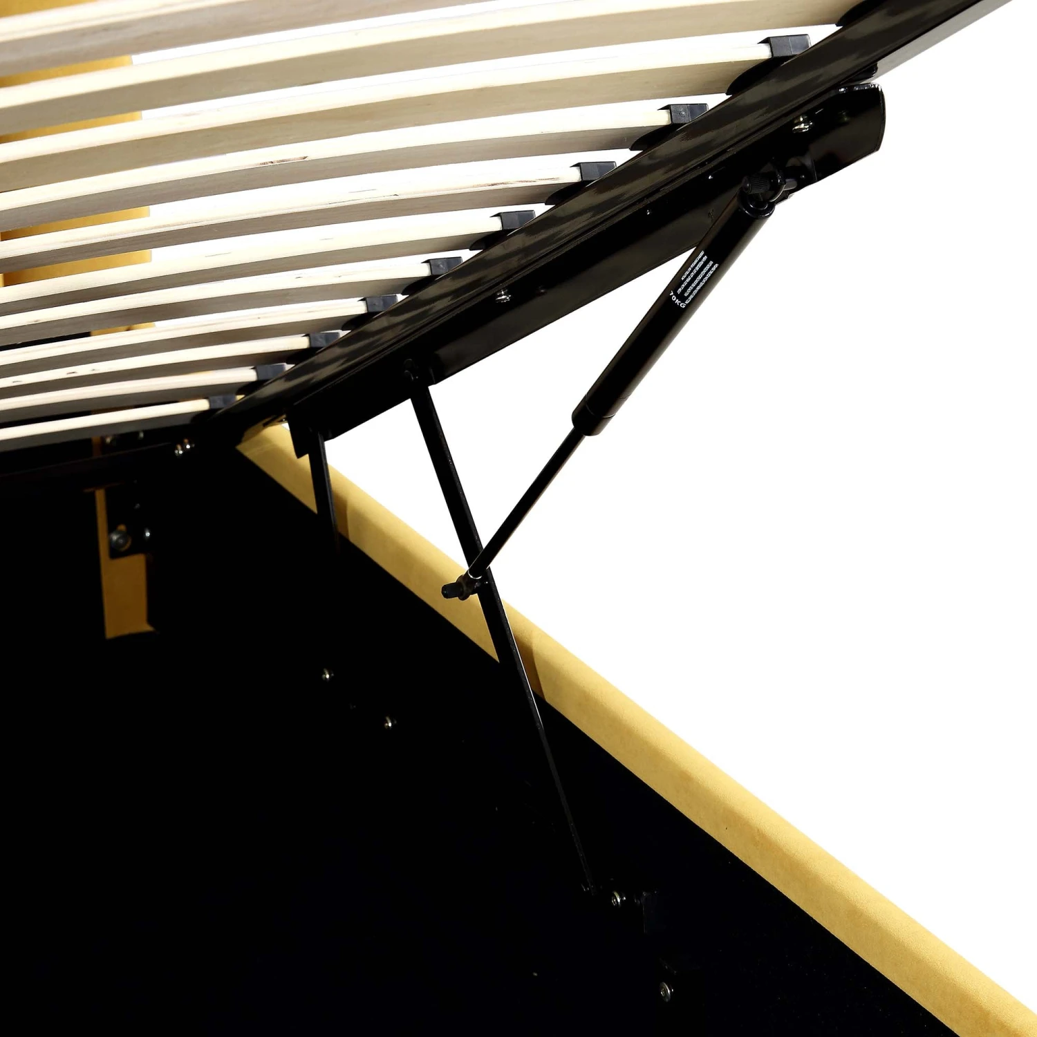 Archer Mustard Yellow Velvet Ottoman Storage Bed 14 Archer Mustard Yellow Velvet Ottoman Storage Bed - Image 12