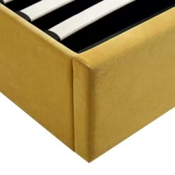 Archer Mustard Yellow Velvet Ottoman Storage Bed 27 Archer Mustard Yellow Velvet Ottoman Storage Bed -Entreprise Cc Shop JAH 09 MUSTVEL detail4