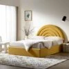 Archer Mustard Yellow Velvet Ottoman Storage Bed -Entreprise Cc Shop JAH 09 MUSTVEL main