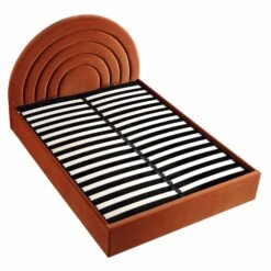 Archer Rust Velvet Ottoman Storage Bed -Entreprise Cc Shop JAH 09 RUSTVEL WB4