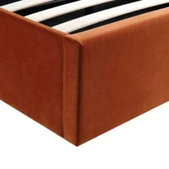 Archer Rust Velvet Ottoman Storage Bed -Entreprise Cc Shop JAH 09 RUSTVEL detail4