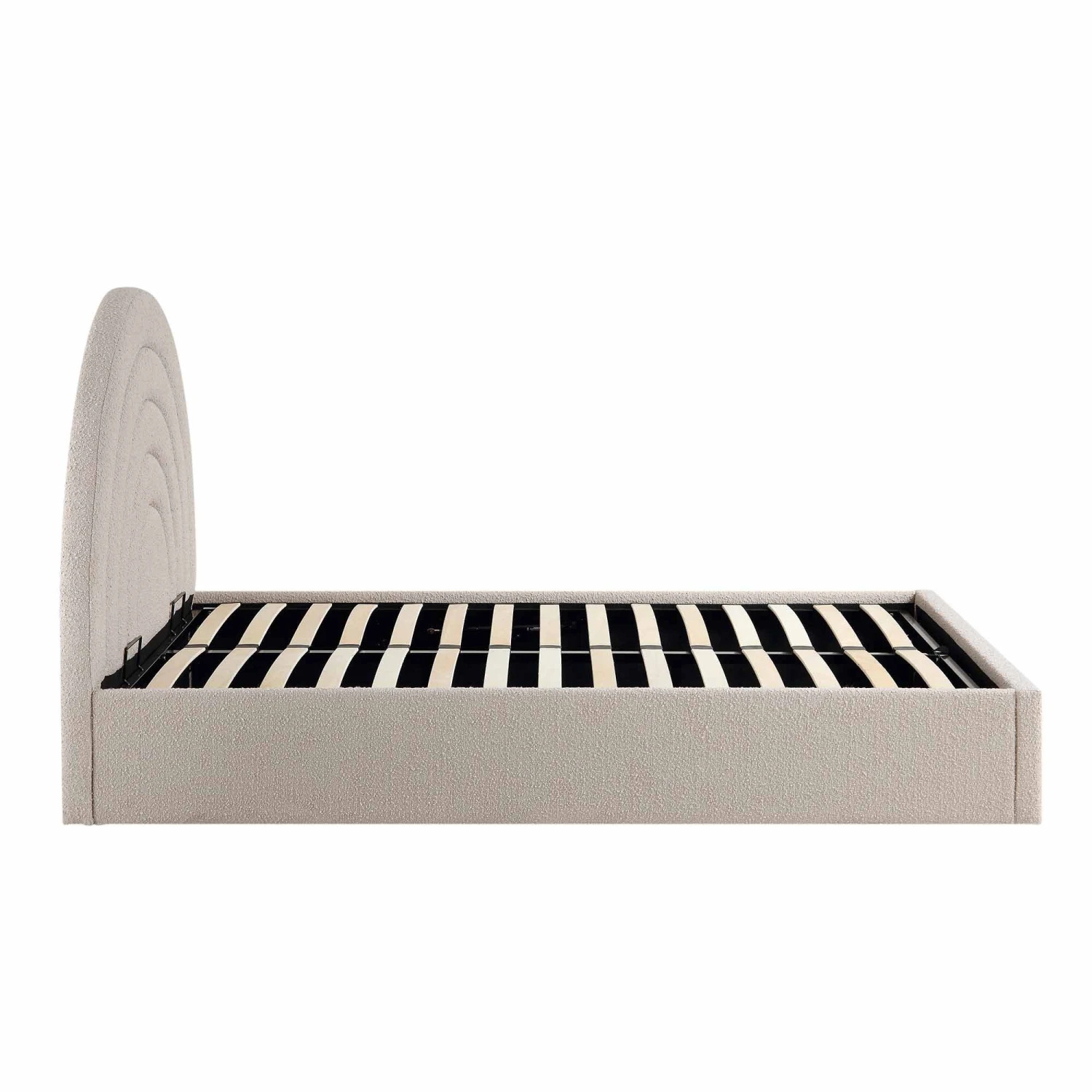 Archer Taupe Boucle Ottoman Storage Bed 11 Archer Taupe Boucle Ottoman Storage Bed - Image 9