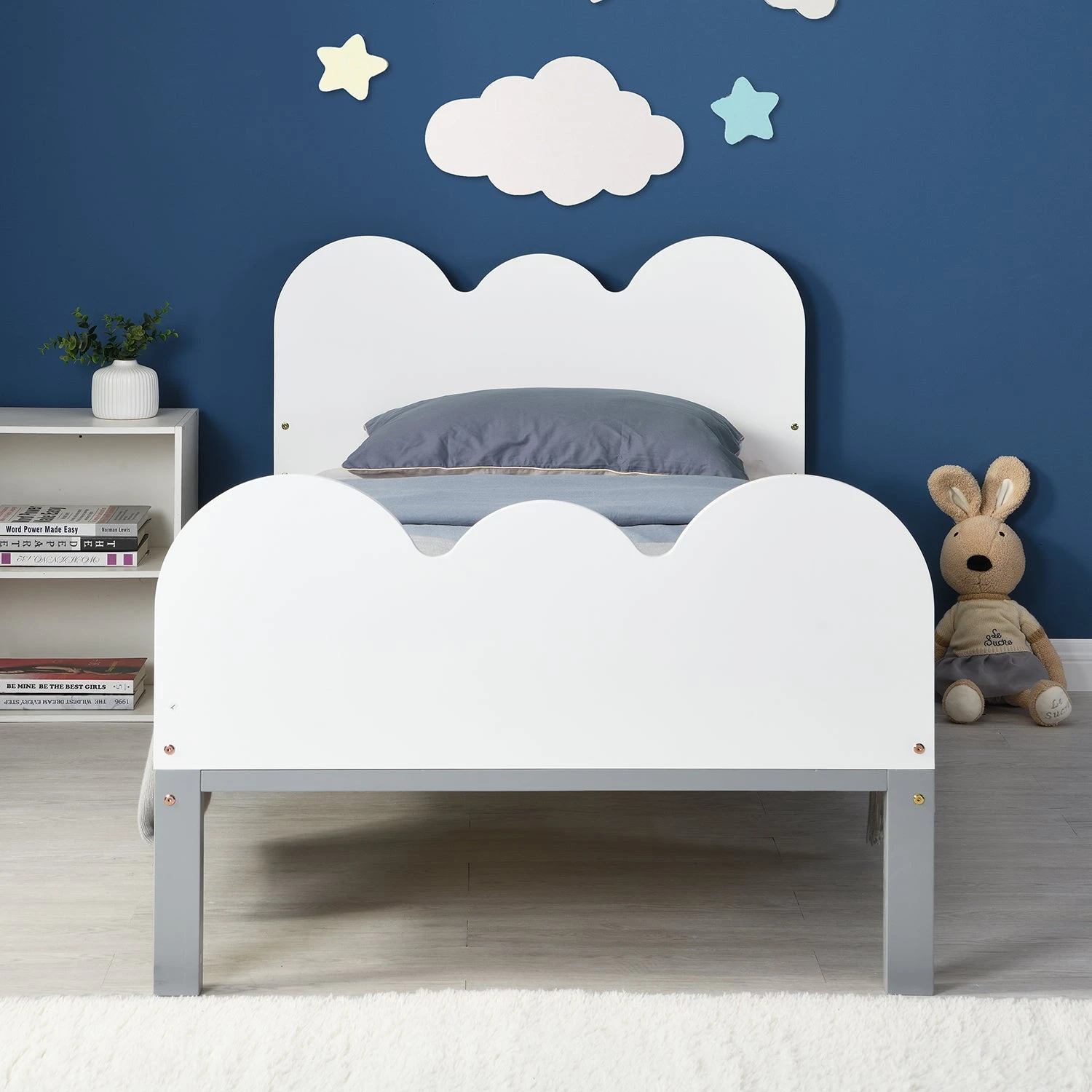Hedwig Wooden Cloud Headboard Kid's Single Bed 4 Hedwig Wooden Cloud Headboard Kid's Single Bed - Image 2