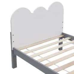Hedwig Wooden Cloud Headboard Kid's Single Bed 17 Hedwig Wooden Cloud Headboard Kid's Single Bed -Entreprise Cc Shop JIN 018 WHITE detail1