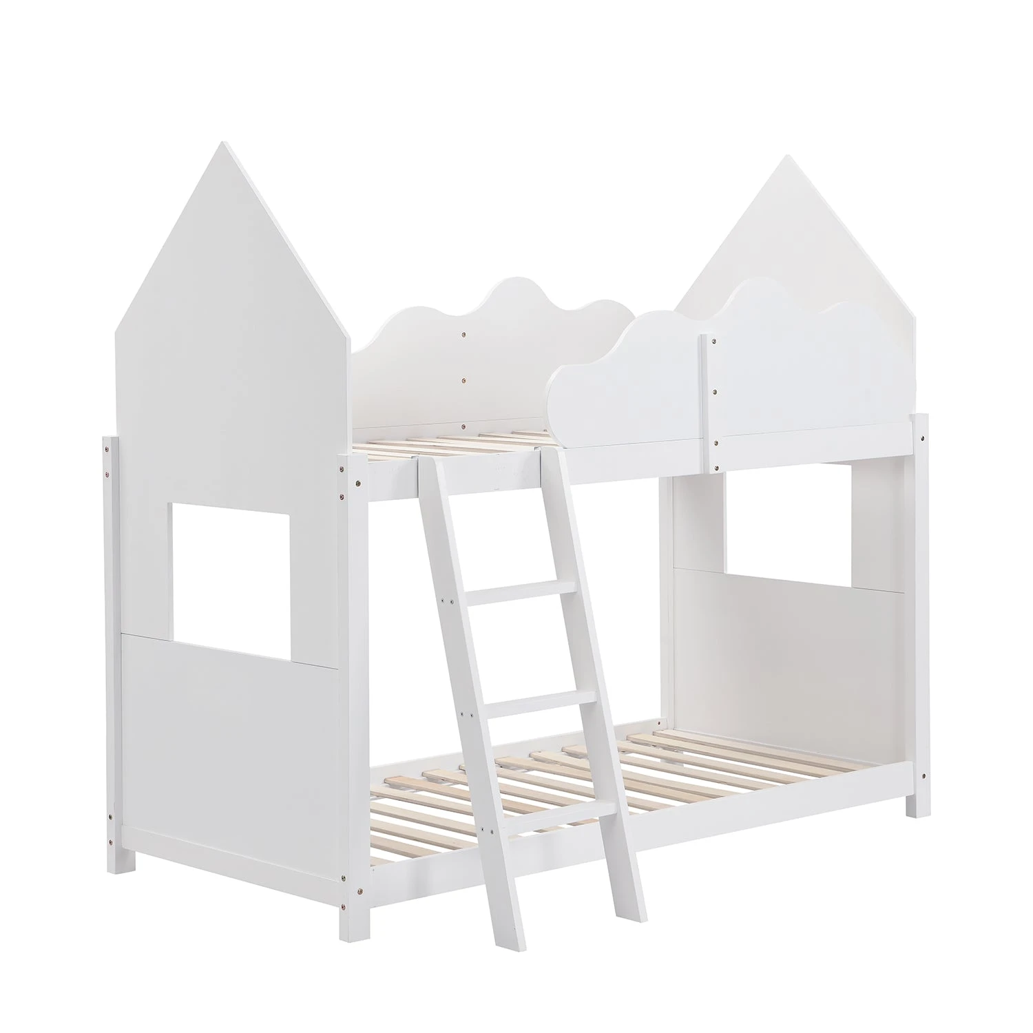 Newton White Solid Wood Kid's Treehouse Bunk Bed 7 Newton White Solid Wood Kid's Treehouse Bunk Bed - Image 5