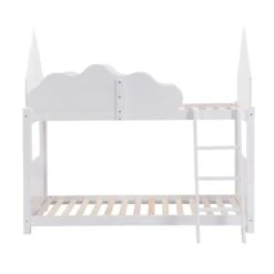 Newton White Solid Wood Kid's Treehouse Bunk Bed 19 Newton White Solid Wood Kid's Treehouse Bunk Bed -Entreprise Cc Shop JIN 019 WHITE 5