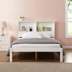 Elgin Wooden Bed Frame With Shelf Headboard 18 Elgin Wooden Bed Frame With Shelf Headboard -Entreprise Cc Shop JIN 04 SD 1 09f9d993 64bd 489a b213 120e4a0a1a44