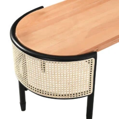 Jeanne Cane Rattan Solid Wood Oval Coffee Table 15 Jeanne Cane Rattan Solid Wood Oval Coffee Table -Entreprise Cc Shop Jeanne 5