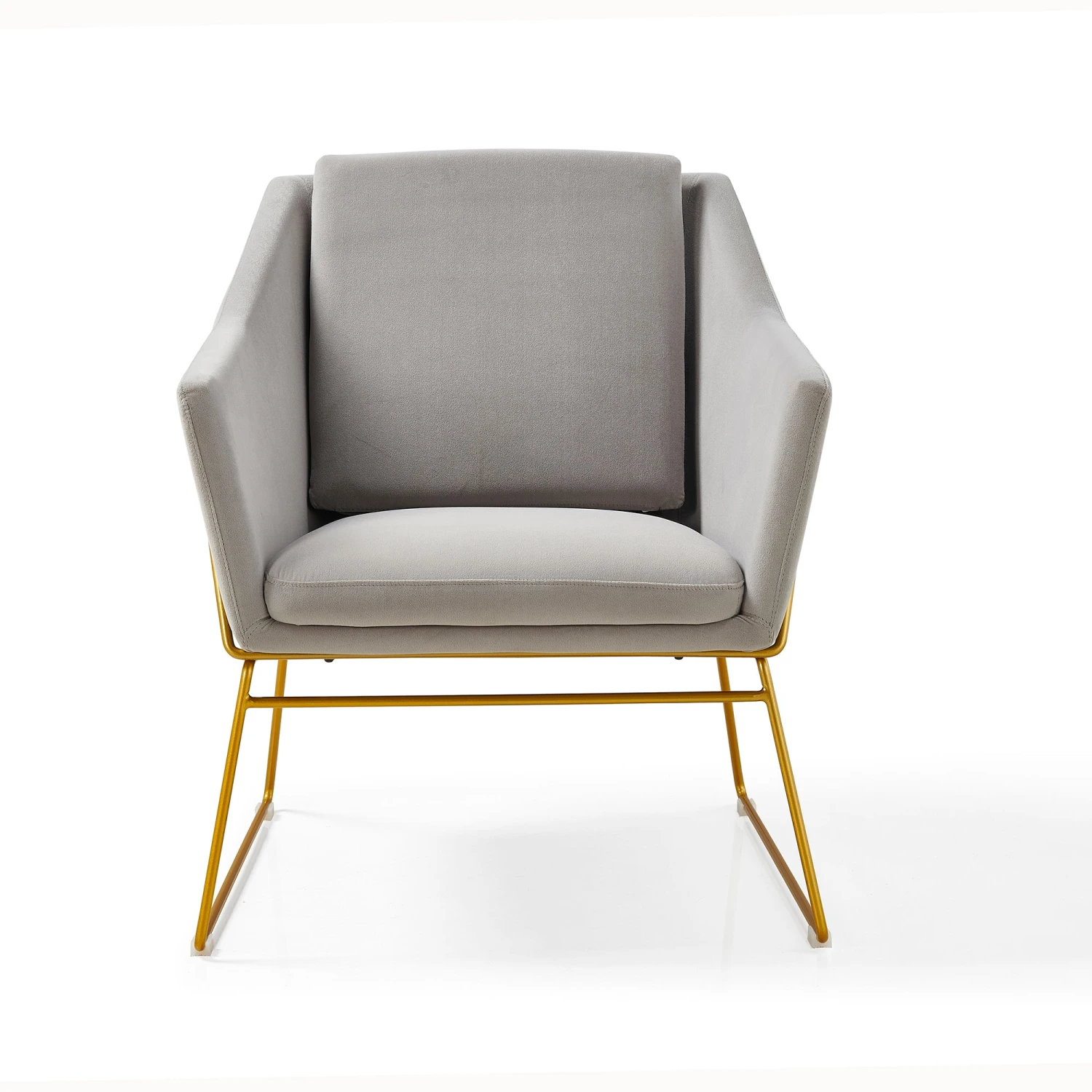 Hedy Accent Chair In Grey Velvet 6 Hedy Accent Chair In Grey Velvet - Image 4