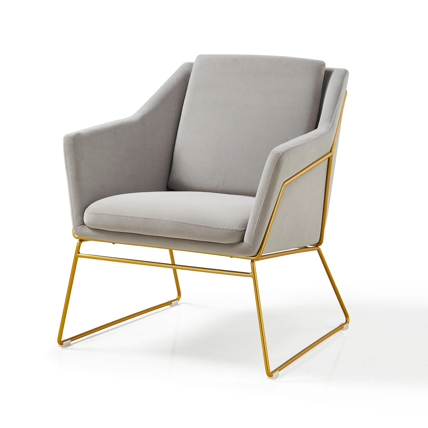 Hedy Accent Chair In Grey Velvet 4 Hedy Accent Chair In Grey Velvet - Image 2