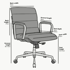 Kingston Vintage Effect Faux Leather Office Chair With Chrome Frame And Aluminium Base Grey -Entreprise Cc Shop LKS 12 Square f85a36fe 9b50 401d 912e 075b6b0ed6d2