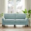 Sherbrook Large 2-Seater Mint Brushed Fabric Sofa With Contrasting Piping -Entreprise Cc Shop LVSF 02 MINT 3ST main