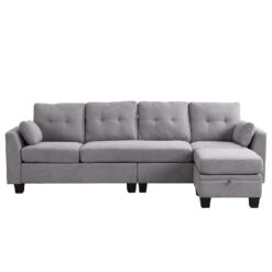 Brunswick Large 4-Seater Storage Chaise Sofa In Light Grey 21 Brunswick Large 4-Seater Storage Chaise Sofa In Light Grey -Entreprise Cc Shop LVSF 03 LIGHTGREY WB2
