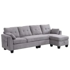 Brunswick Large 4-Seater Storage Chaise Sofa In Light Grey 27 Brunswick Large 4-Seater Storage Chaise Sofa In Light Grey -Entreprise Cc Shop LVSF 03 LIGHTGREY WB5