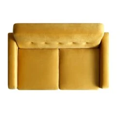 Clarence 2-Seater Sofa In Mustard Yellow Velvet 17 Clarence 2-Seater Sofa In Mustard Yellow Velvet -Entreprise Cc Shop LVSF 06 MUSTARDVEL 2ST WB3