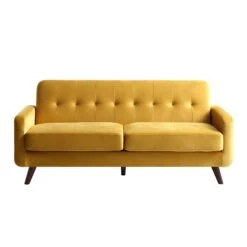 Clarence 3-Seater Sofa In Mustard Yellow Velvet 16 Clarence 3-Seater Sofa In Mustard Yellow Velvet -Entreprise Cc Shop LVSF 06 MUSTARDVEL 3ST WB1
