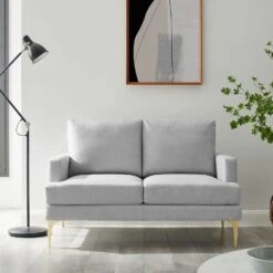 Haven Grey Fabric 2-Seater Sofa -Entreprise Cc Shop LVSF 169 LGREYFAB 2ST main