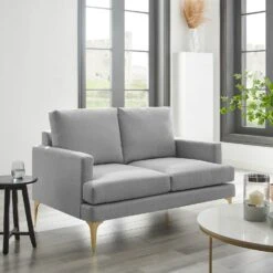 Haven Grey Fabric 2-Seater Sofa -Entreprise Cc Shop LVSF 169 LGREYFAB 2ST scene1