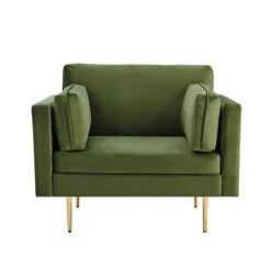 Pelham Moss Green Velvet Fabric Armchair 12 Pelham Moss Green Velvet Fabric Armchair -Entreprise Cc Shop LVSF 386 GREENVEL 1ST WB1