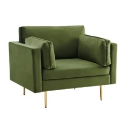 Pelham Moss Green Velvet Fabric Armchair 11 Pelham Moss Green Velvet Fabric Armchair -Entreprise Cc Shop LVSF 386 GREENVEL 1ST WB2