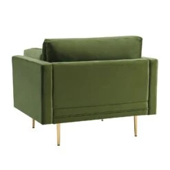 Pelham Moss Green Velvet Fabric Armchair 13 Pelham Moss Green Velvet Fabric Armchair -Entreprise Cc Shop LVSF 386 GREENVEL 1ST WB3