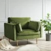 Pelham Moss Green Velvet Fabric Armchair 1 Pelham Moss Green Velvet Fabric Armchair -Entreprise Cc Shop LVSF 386 GREENVEL 1ST main