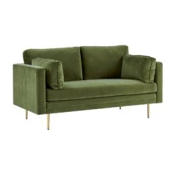 Pelham Moss Green Velvet Fabric Sofa 24 Pelham Moss Green Velvet Fabric Sofa -Entreprise Cc Shop LVSF 386 GREENVEL 2ST 3