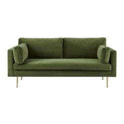 Pelham Moss Green Velvet Fabric Sofa 20 Pelham Moss Green Velvet Fabric Sofa -Entreprise Cc Shop LVSF 386 GREENVEL 3ST 2