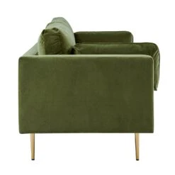 Pelham Moss Green Velvet Fabric Sofa 27 Pelham Moss Green Velvet Fabric Sofa -Entreprise Cc Shop LVSF 386 GREENVEL 3ST 4