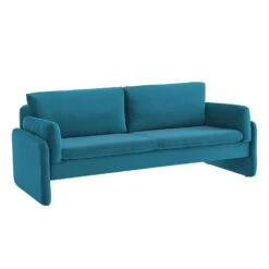 Clapham 3-Seater Sea Blue Velvet Fabric Sofa 15 Clapham 3-Seater Sea Blue Velvet Fabric Sofa -Entreprise Cc Shop LVSF 89 BLUEVEL 3ST WB2