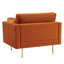 Pelham Orange Velvet Fabric Armchair 13 Pelham Orange Velvet Fabric Armchair -Entreprise Cc Shop LVSF 89 ORANGEVEL 1ST WB3