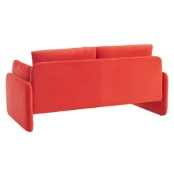 Clapham 2-Seater Flaming Orange Velvet Fabric Sofa 16 Clapham 2-Seater Flaming Orange Velvet Fabric Sofa -Entreprise Cc Shop LVSF 89 ORANGEVEL 2ST WB3