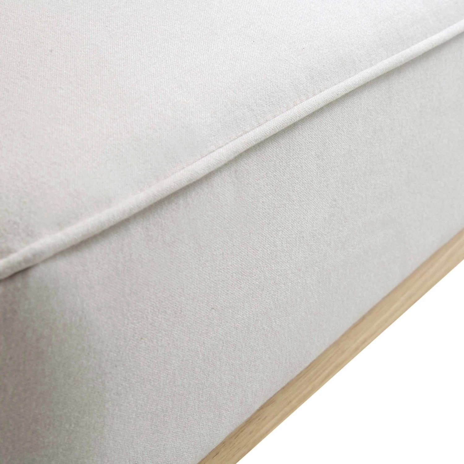 Pienza Cane Sofa Bed, Beige Woven Fabric With Natural Frame 16 Pienza Cane Sofa Bed, Beige Woven Fabric With Natural Frame - Image 14