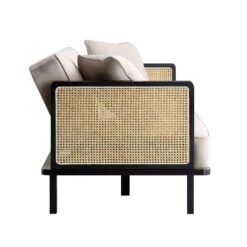 Pienza Cane Sofa Bed, Taupe Velvet With Black Frame 27 Pienza Cane Sofa Bed, Taupe Velvet With Black Frame -Entreprise Cc Shop LWSF 760 TAUPEVEL BLACK WB5