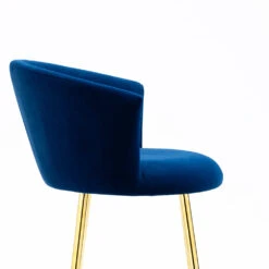 Kylie Set Of 2 Blue Velvet Bar Stools -Entreprise Cc Shop MB222BLUEVEL P detail3