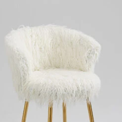 Kylie Set Of 2 White Plush Shaggy Faux Fur Bar Stools 17 Kylie Set Of 2 White Plush Shaggy Faux Fur Bar Stools -Entreprise Cc Shop MB222WHITEPLUSH P detail1