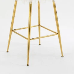 Kylie Set Of 2 White Plush Shaggy Faux Fur Bar Stools 19 Kylie Set Of 2 White Plush Shaggy Faux Fur Bar Stools -Entreprise Cc Shop MB222WHITEPLUSH P detail3