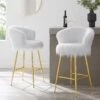 Kylie Set Of 2 White Plush Shaggy Faux Fur Bar Stools 1 Kylie Set Of 2 White Plush Shaggy Faux Fur Bar Stools -Entreprise Cc Shop MB222WHITEPLUSH P main