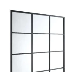 Chardwell Full Length Industrial Metal Window Mirror 180 X 100 Cm, Black -Entreprise Cc Shop MIRR 005 BLACK detail1