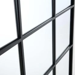 Chardwell Full Length Industrial Metal Window Mirror 180 X 100 Cm, Black -Entreprise Cc Shop MIRR 005 BLACK detail2