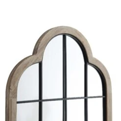 Southam Arched Full Length Wooden Frame Window Mirror 160 X 76 Cm -Entreprise Cc Shop MIRR 028 WOOD detail1
