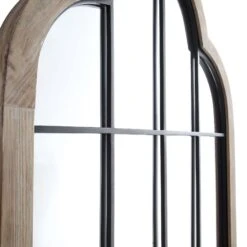 Southam Arched Full Length Wooden Frame Window Mirror 160 X 76 Cm -Entreprise Cc Shop MIRR 028 WOOD detail2