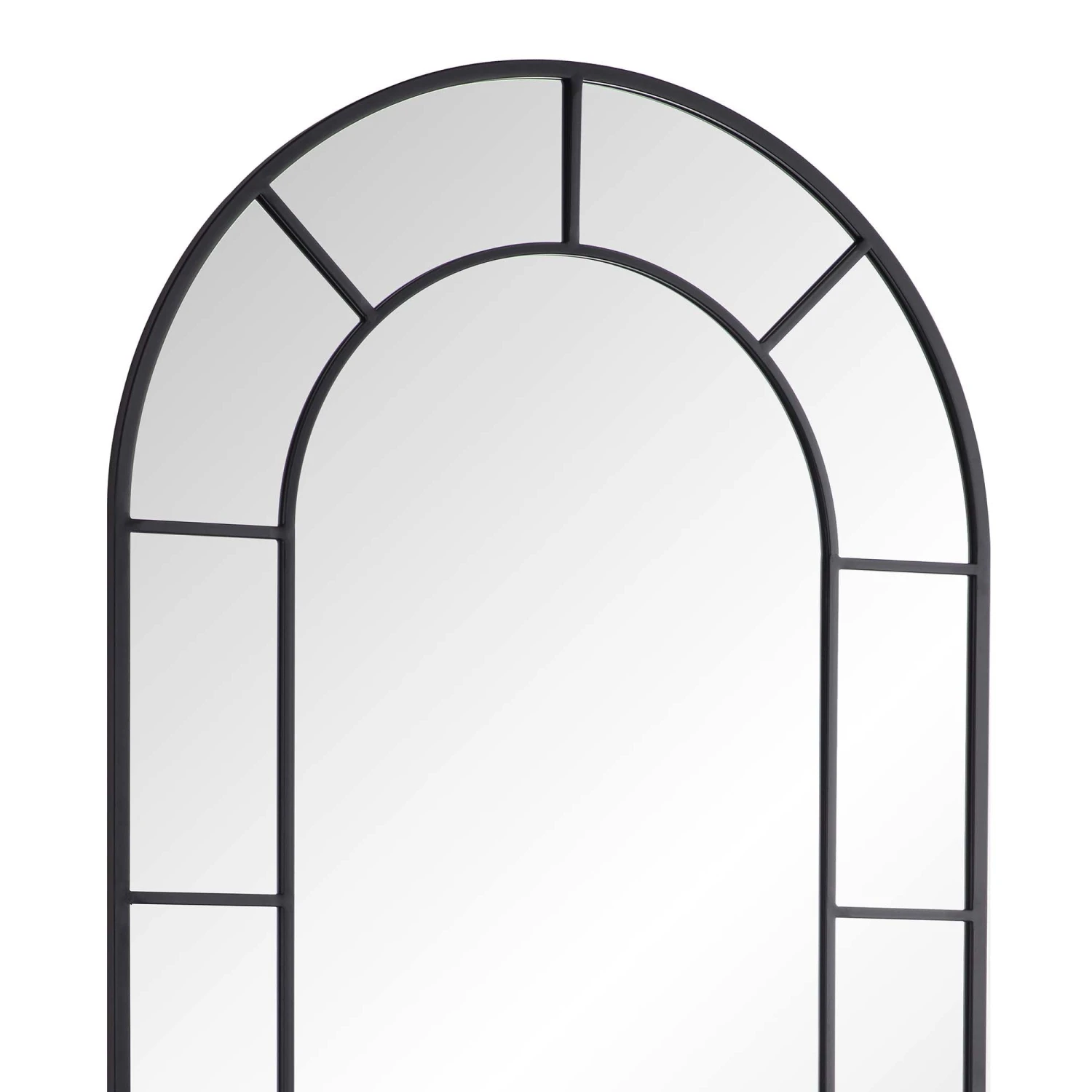 Beaumont Arched Full Lenth Metal Frame Mirror 178 X 76 Cm, Black 8 Beaumont Arched Full Lenth Metal Frame Mirror 178 X 76 Cm, Black - Image 6