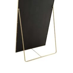 Dina Freestanding Arched Full Length Metal Frame Mirror 160 X 76 Cm, Gold Effect -Entreprise Cc Shop MIRR 049 GOLD detail4