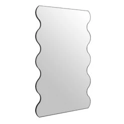 Luisa Wavy Curved Full Length Mirror 180 X 110 Cm, Black -Entreprise Cc Shop MIRR 050 BLACK WB2