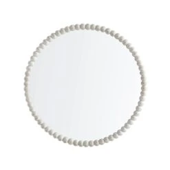 Luna Round Bobbin Wall Mirror 77 X 77 Cm, Washed White 12 Luna Round Bobbin Wall Mirror 77 X 77 Cm, Washed White -Entreprise Cc Shop MIRR 083 WASHWHITE WB1